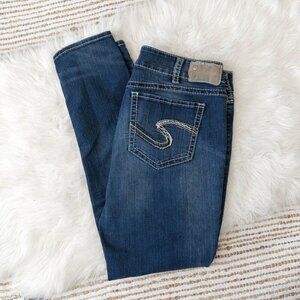 SILVER MID SUKI SKINNY JEANS SUPER STRETCH W33 L 31